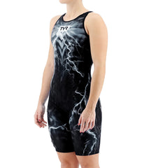 TYR Women's Venzo Phantom Oblivion Closed Back Kneeskin Tech Suit Swimsuit