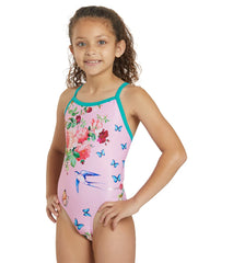 Sporti x Emma Weyant Floral Whimsy Thin Strap One Piece Swimsuit Youth (22-28)