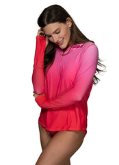 Jantzen x BloqUV Women's Infinity Relaxed Mock Neck Zip Top