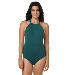 Jantzen Women's Solid Highline One Piece Swimsuit