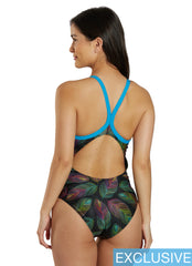 Arena Women's Falling Leaves Light Drop Back One Piece Swimsuit