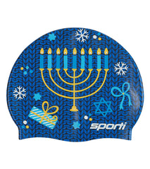 Sporti Hanukkah Silicone Swim Cap Jr.