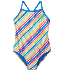 Speedo Girls' Printed Keyhole One Piece Swimsuit (Big Kid)