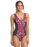 Dolfin Aquashape Women's Ikat Shirred One Piece Swimsuit