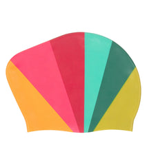 Sporti x She Is This Limited Edition Rainbow Long Hair Bun Silicone Swim Cap