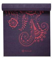 Gaiam Aubergine Swirl Premium Yoga Mat 68" 6mm Extra Thick
