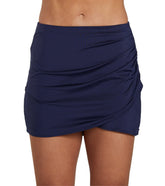 Dolfin Women's Aquashape Solid High Waisted Wrap Swim Skirt