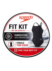 Speedo Fit Kit Thin Strap One Piece Swimsuit (50% Poly)