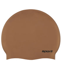 Sporti Solid Metallic Silicone Swim Cap