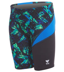 TYR Boys' Emulsion Wave Jammer Swimsuit