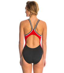 Dolfin Lifeguard Color Block DBX Back One Piece Swimsuit