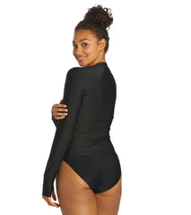 Sporti Women's Long Sleeve Zip Front UPF 50+ Rash Guard