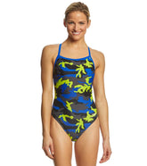 Speedo Women's Camo Squad Flyback One Piece Swimsuit