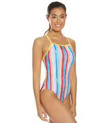 Speedo Flipturns Women's Love Goggles Propel Back One Piece Swimsuit