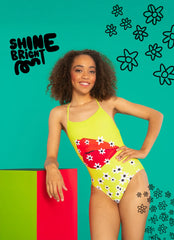 Sporti x She Is This Limited Edition Daisy Tie Back One Piece Swimsuit (26-40)