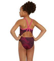 Sporti HydroLast Sonar Waves Thin Strap One Piece Swimsuit Youth (22 - 28)