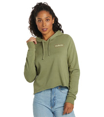 Hurley Women's Death In Paradise Cut Off Pullover Hoodie
