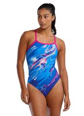 TYR Women's Abstractai Durafast Elite Diamondfit One Piece Swimsuit