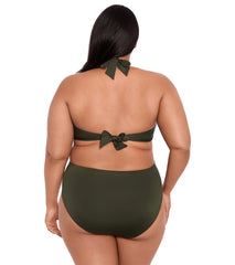Lauren Ralph Lauren Plus Size Cut Out Halter One Piece Swimsuit