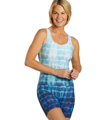 Sporti Unitard Shibori Ombre One Piece Swimsuit