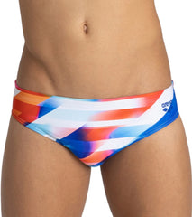 Arena Men's Rainbow Stripes MaxLife Brief Swimsuit