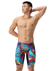 Speedo Men's Printed LZR Valor 2.0 High Waist Jammer Tech Suit Swimsuit