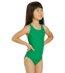 Sporti Solid Wide Strap One Piece Swimsuit Youth (22-28)
