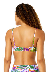 Anne Cole Women's Mod Tropical Shirred Underwire Bikini Top
