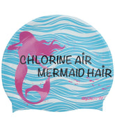 Sporti Chlorine Air Mermaid Hair Silicone Swim Cap