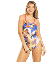Arena Women's Origami Spray Challenge Back One Piece Swimsuit