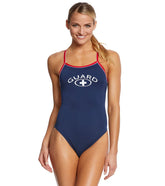 Waterpro Women's Guard Piped Skinny Strap One Piece Swimsuit