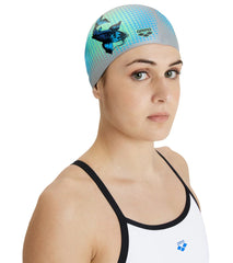 Arena Drew Kibler Fishes Flat Silicone Cap