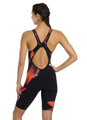 TYR Women's Venzo Infrared Open Back Tech Suit Swimsuit