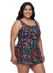 Sporti Plus Size Tide Pool Swim Dress