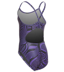 iSwim Swirl Thin Strap One Piece Swimsuit Youth (22-28)