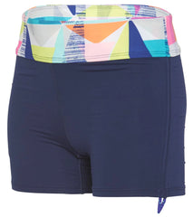 TYR Girls' Jigsaw Della Swim Boyshort (Little Kid, Big Kid)