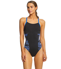 Speedo Women's Flow Force Splice Flyback One Piece Swimsuit