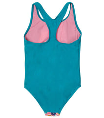 Speedo Girls' Ruffled Detail Racerback One Piece Swimsuit (Big Kid)