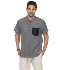 Yak & Yeti Men's Button Up Kurta Shirt