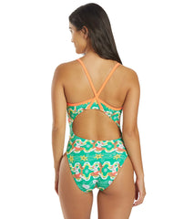 Sporti Limited Edition Ugly Sweater Reindeer Pool Float Thin Strap One Piece Swimsuit