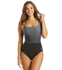 TYR Women's Fishnet Scoop Neck Controlfit Chlorine Resistant One Piece Swimsuit