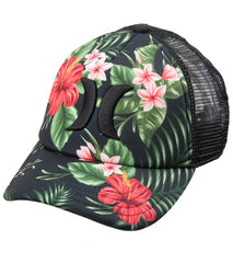 Hurley One & Only Black Floral Trucker Hat