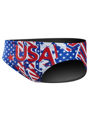 Turbo Men's Stars USA Water Polo Brief
