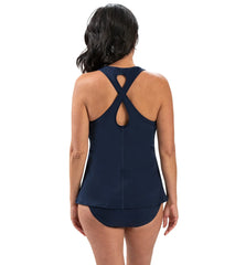 Dolfin Aquashape Women's Solid Twist Back Tankini Top