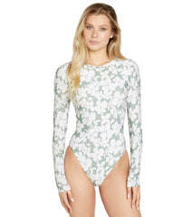 Volcom Women's Coco Long Sleeve UPF 50 One Piece Swimsuit