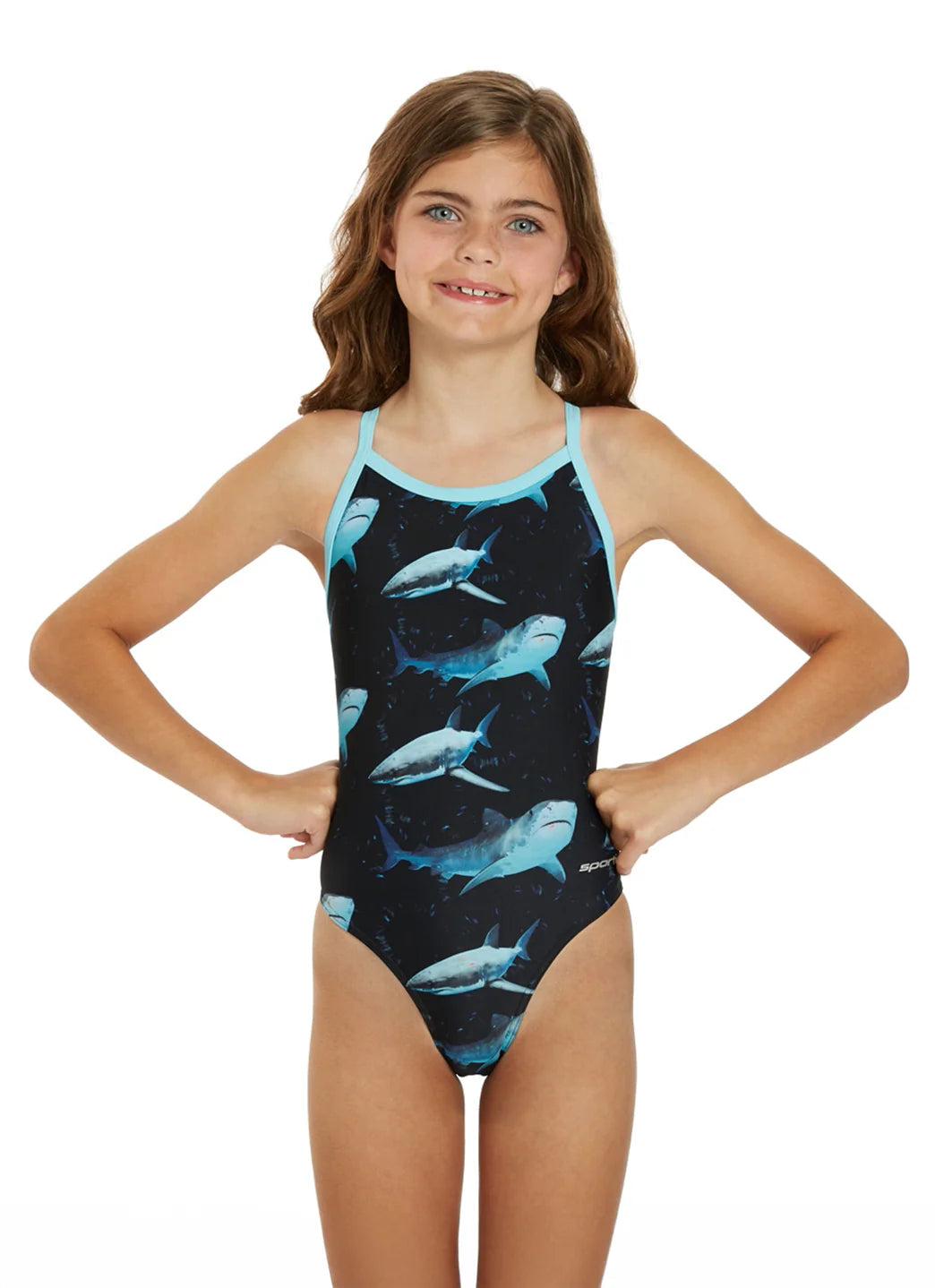 Sporti Sharkies Thin Strap One Piece Swimsuit (22-40)