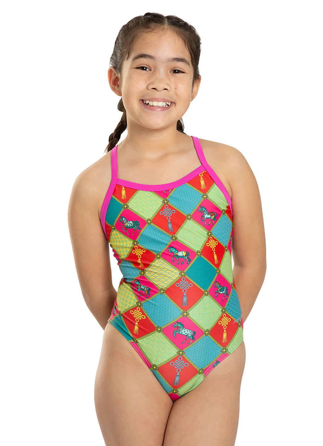 Sporti Limited Edition Dynasty Gallop Thin Strap One Piece Swimsuit (22-44)