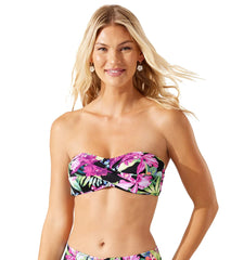 Tommy Bahama Women's Coastal Gardens Twist Front Bandeau Bikini Top