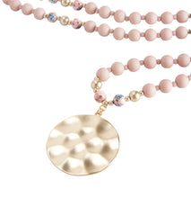 Zenzii Porcelain & Resin Beaded Pendant Necklace