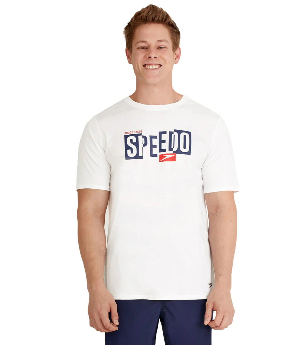 Speedo Men's Graphic Short Sleeve Swim Shirt